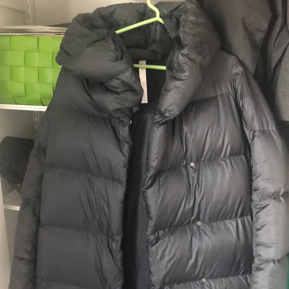 Lululemon Cloudscape Wrap Coat. calf length coat.